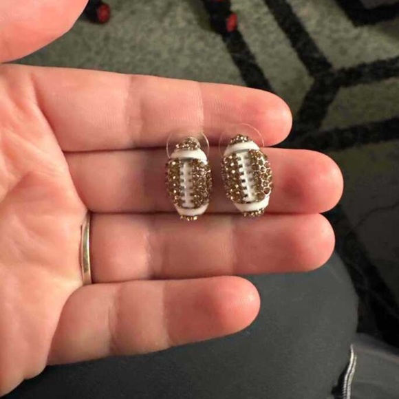 🏈 Football Rhinestone Earrings 🏈 - Picture 3 of 4